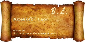 Buzeskó Leon névjegykártya